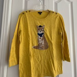 Yellow adorable 3/4 sleeve shirt TALBOT petite siz